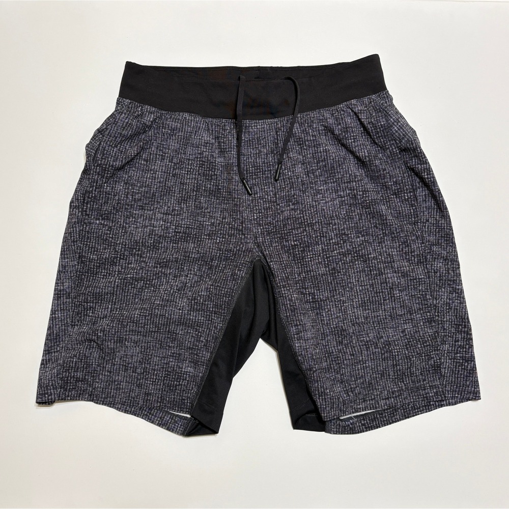 Lululemon T.H.E. Short 9" Crosshatch Men Small Gray Performance Running Training